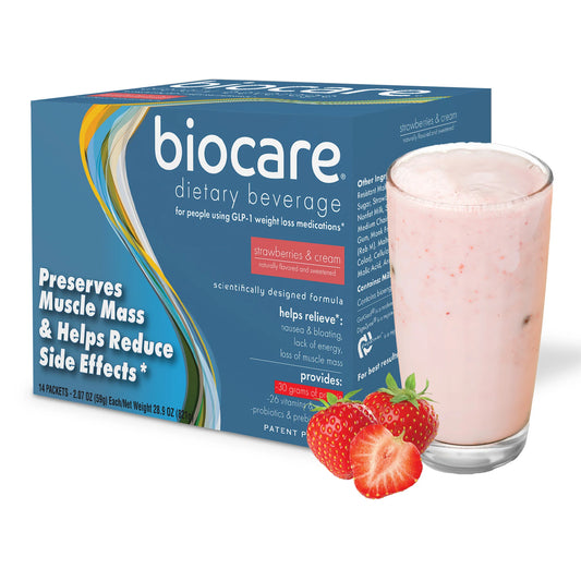 Biocare 30G Protein Strawberries & Cream Dietary Beverage (14-Count)
