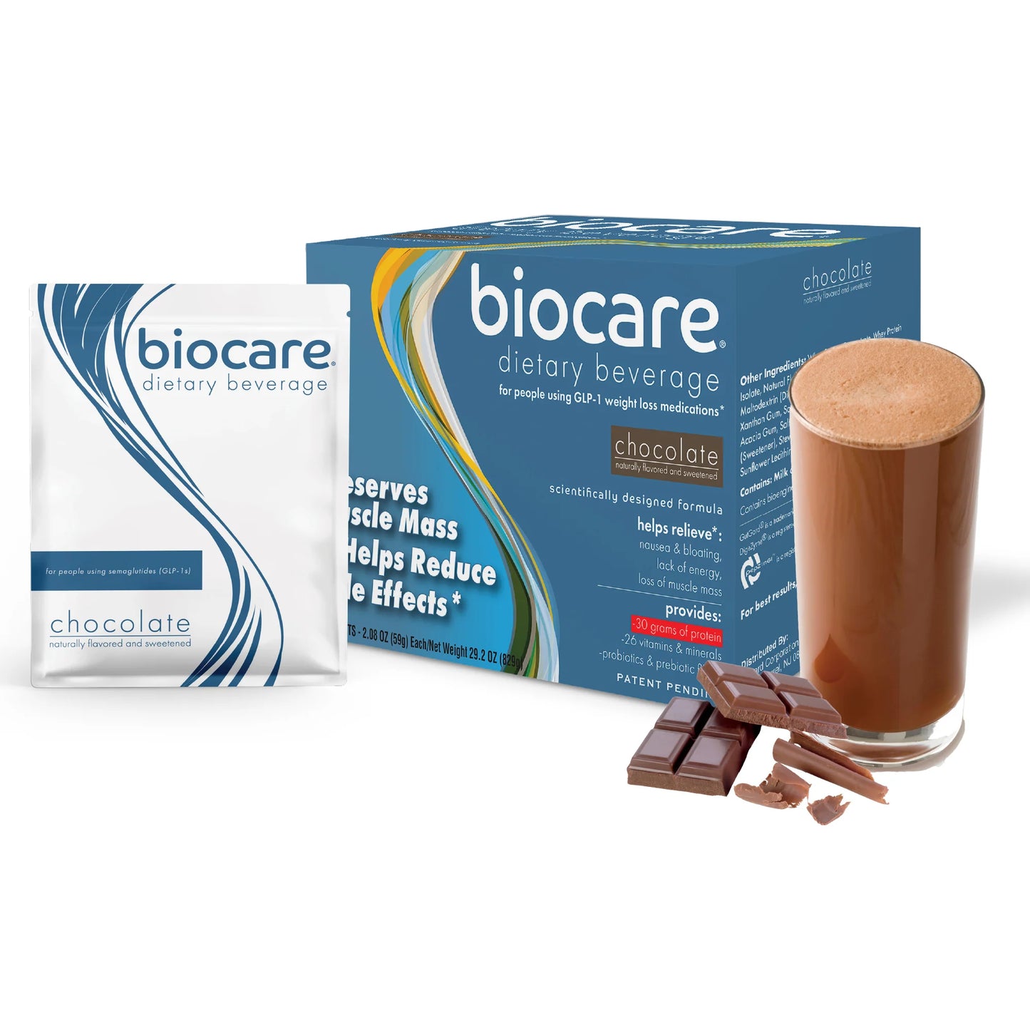 Biocare 30G Protein Chocolate Dietary Beverage (14-Count)